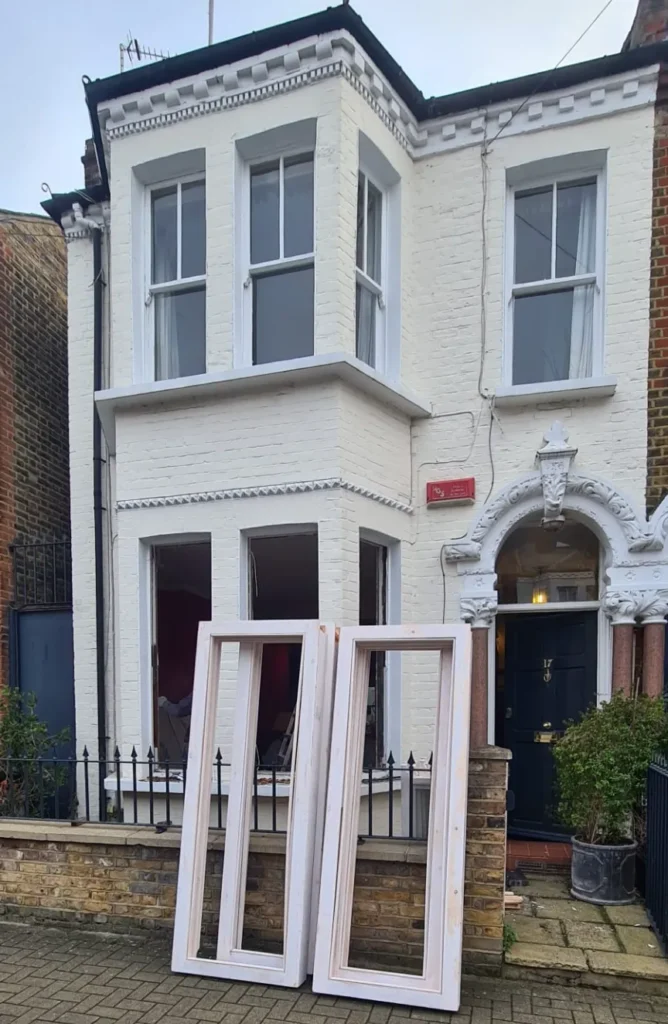 Bespoke wooden double glazed windows installation