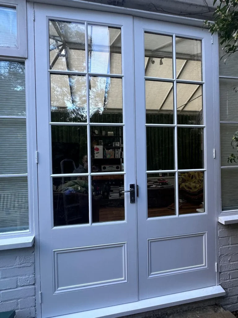 Bespoke French doors Kensington Victorian property