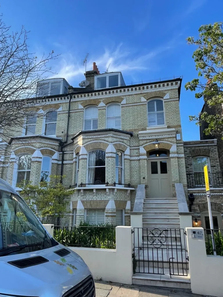 Bespoke wooden windows Clapham Junction installation