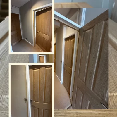 Bespoke oak internal doors Kensington
